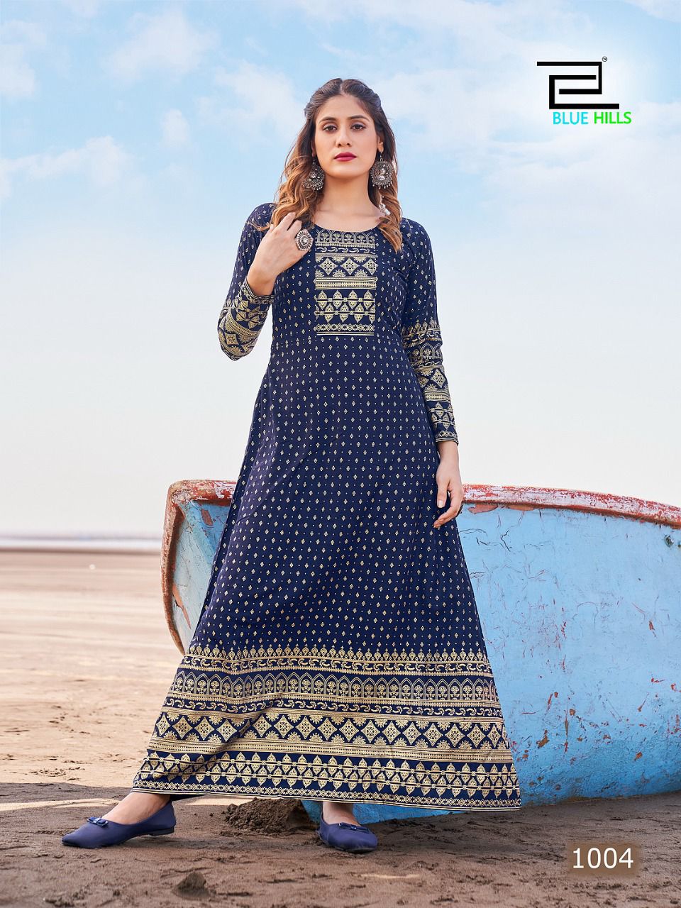 Blue Hills Velocity Festive Wear Printed Wholesale Anarkali Kurtis Catalog